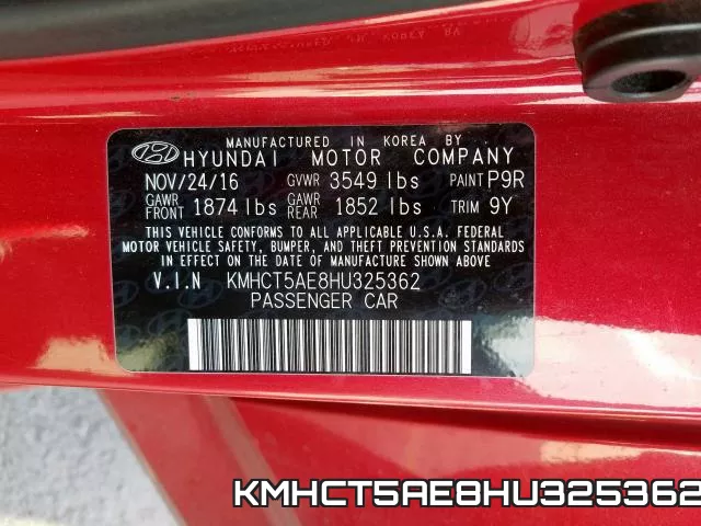 KMHCT5AE8HU325362 фото 2