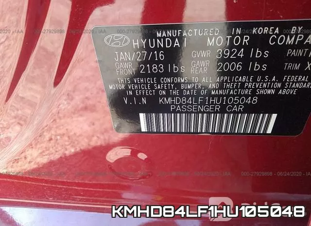 KMHD84LF1HU105048 фото 10