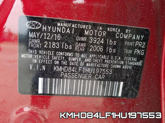 KMHD84LF1HU197553 фото 2