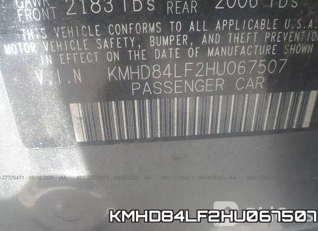 KMHD84LF2HU067507 фото 10