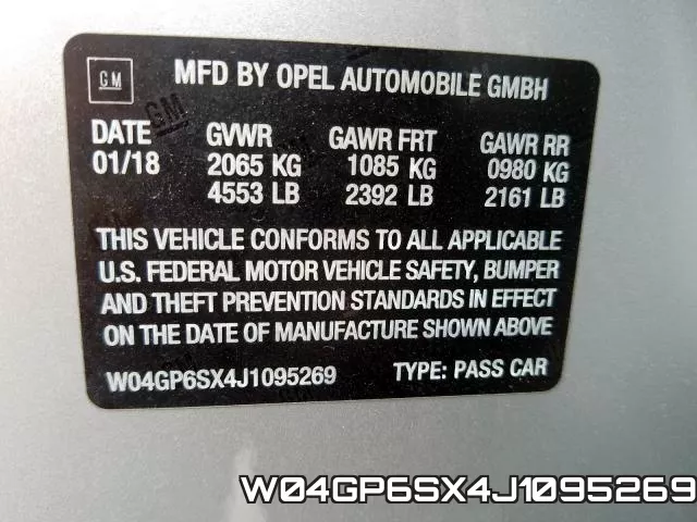 W04GP6SX4J1095269 фото 2