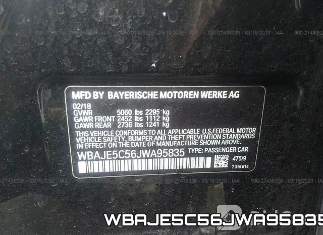 WBAJE5C56JWA95835 фото 10