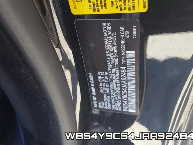 WBS4Y9C54JAA92484 фото 2