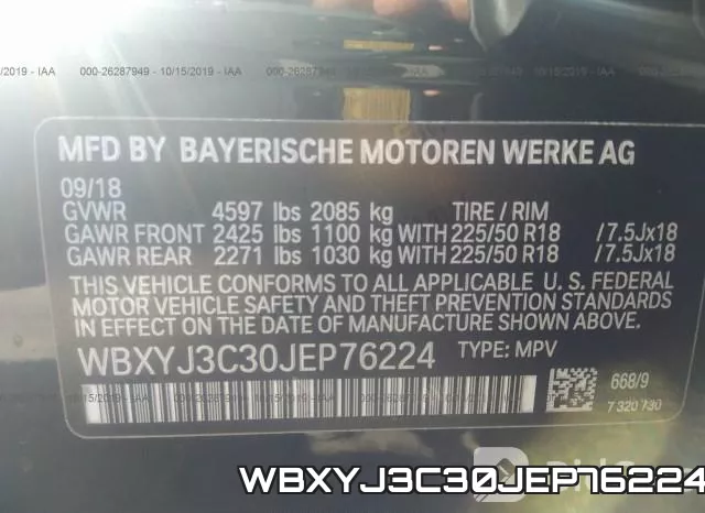 WBXYJ3C30JEP76224 фото 9