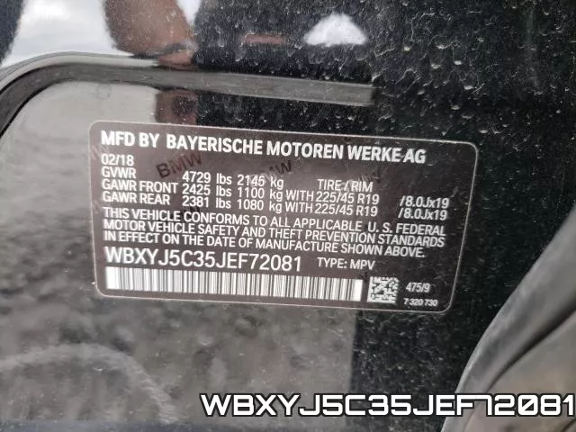 WBXYJ5C35JEF72081 фото 2