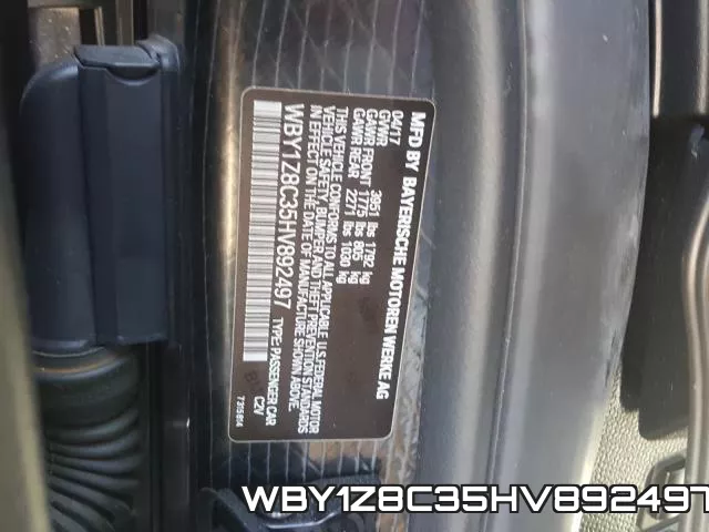 WBY1Z8C35HV892497 фото 2