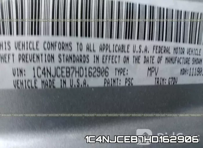 1C4NJCEB7HD162906 фото 10