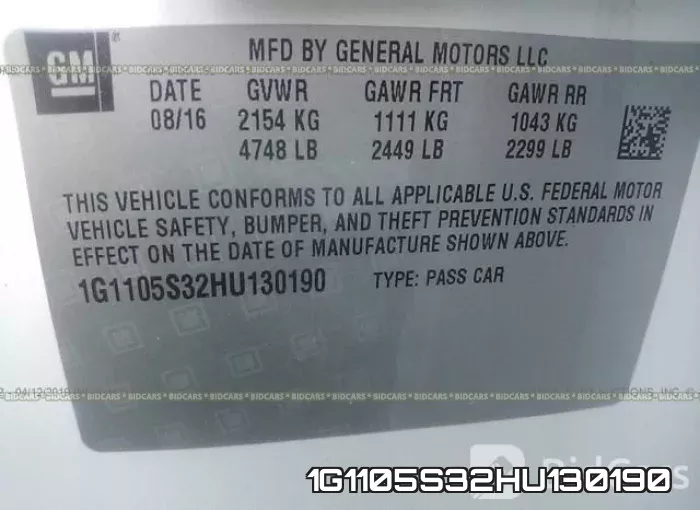 1G1105S32HU130190 фото 10