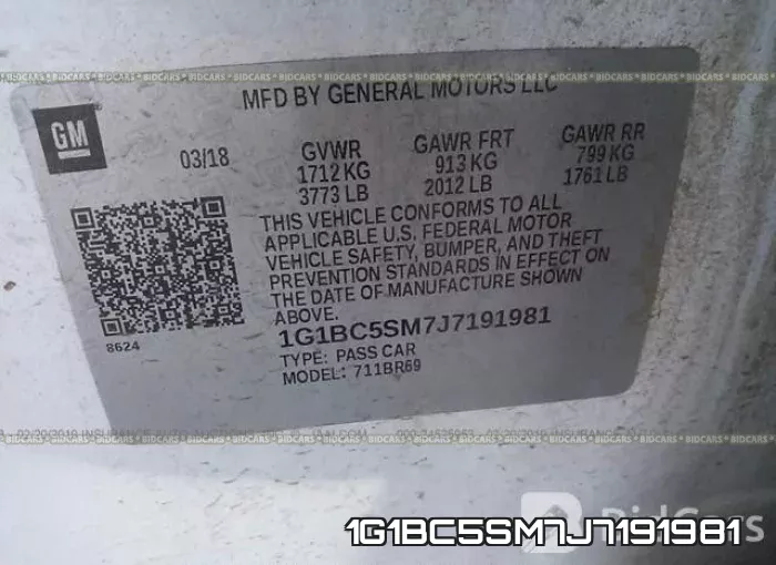 1G1BC5SM7J7191981 фото 10