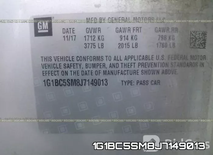1G1BC5SM8J7149013 фото 10