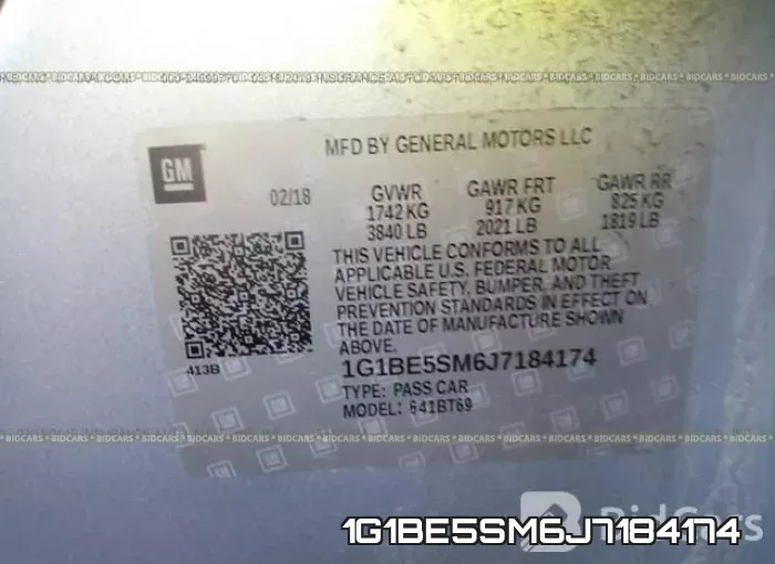 1G1BE5SM6J7184174 фото 10