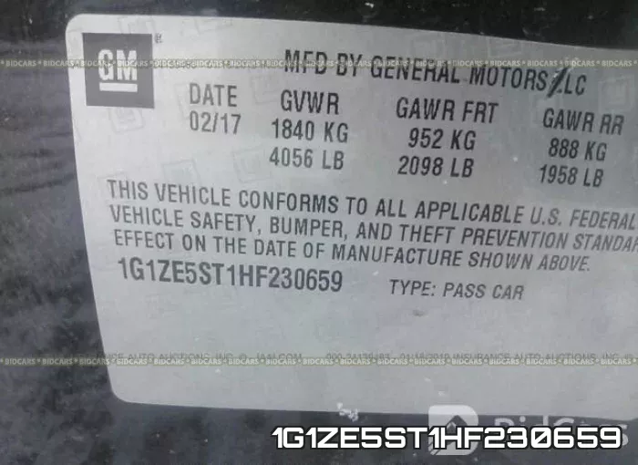 1G1ZE5ST1HF230659 фото 10
