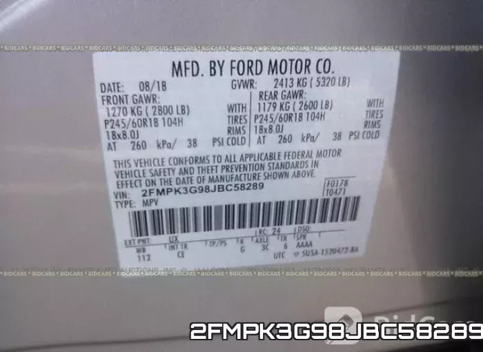 2FMPK3G98JBC58289 фото 10