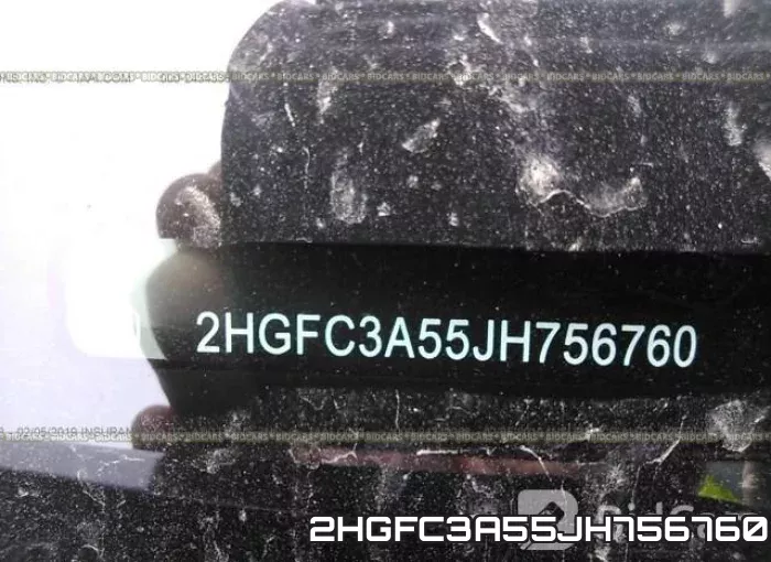 2HGFC3A55JH756760 фото 10