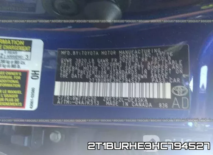 2T1BURHE3HC794527 фото 10