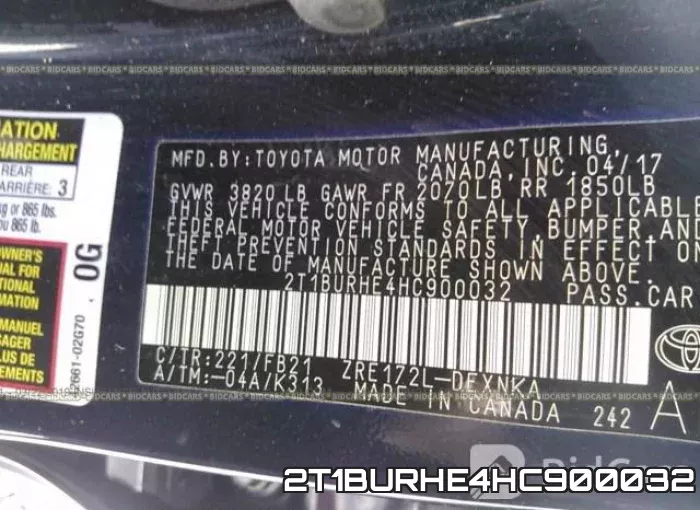 2T1BURHE4HC900032 фото 10