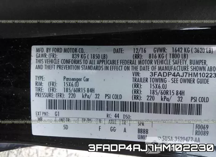 3FADP4AJ7HM102230 фото 10