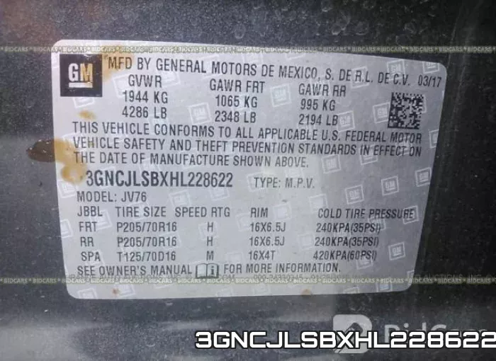 3GNCJLSBXHL228622 фото 10