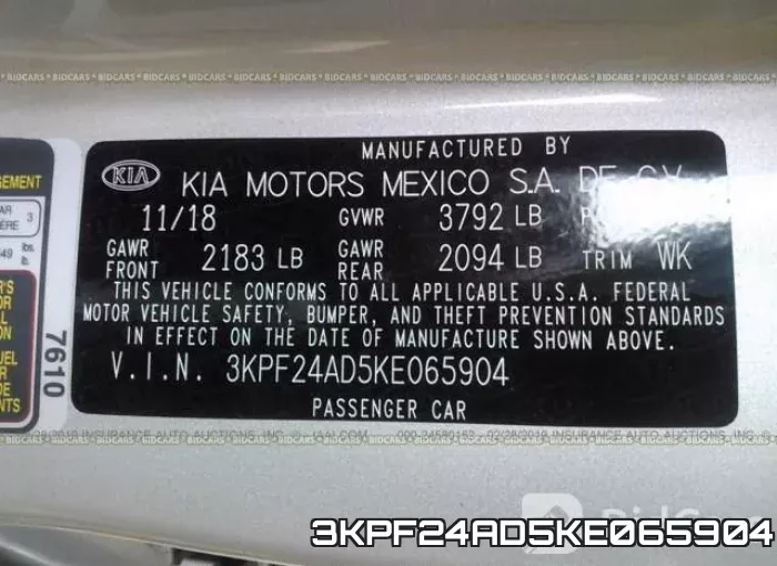 3KPF24AD5KE065904 фото 9