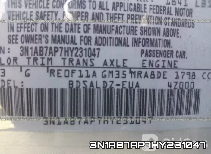 3N1AB7AP7HY231047 фото 10