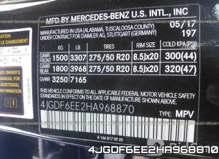 4JGDF6EE2HA968870 фото 10