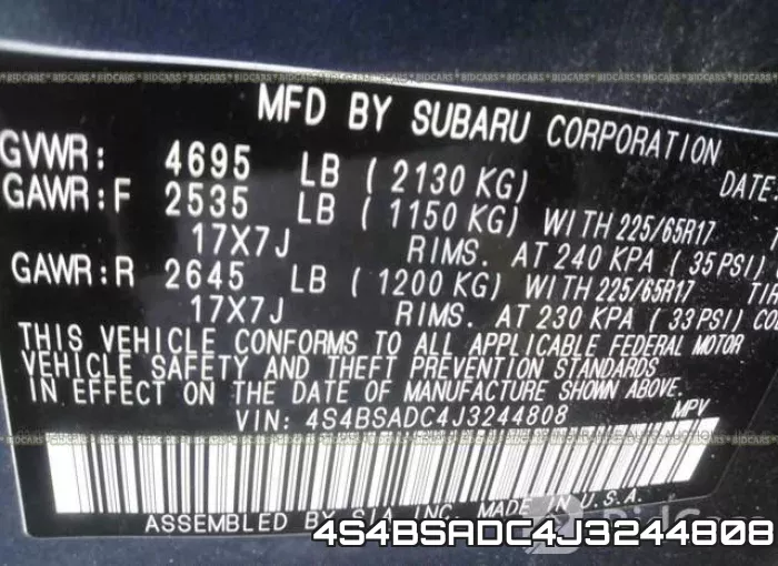 4S4BSADC4J3244808 фото 10