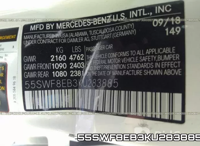 55SWF8EB3KU283885 фото 10