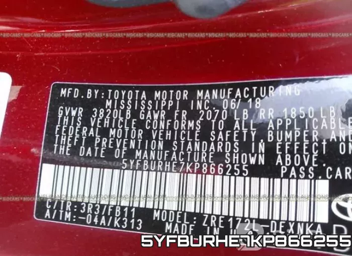 5YFBURHE7KP866255 фото 10