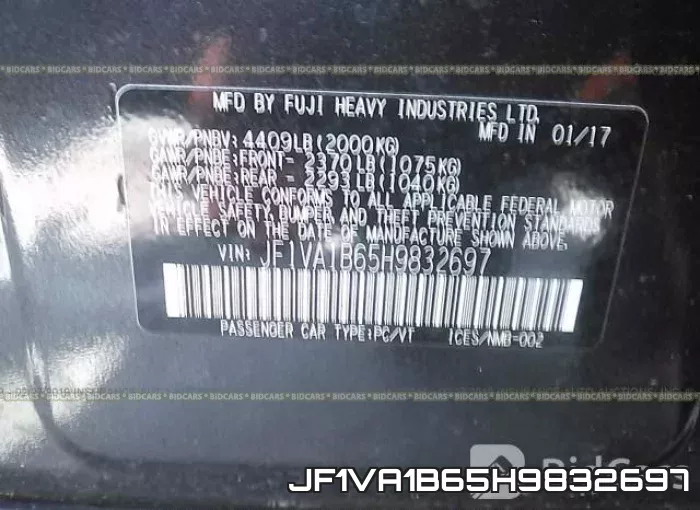 JF1VA1B65H9832697 фото 10