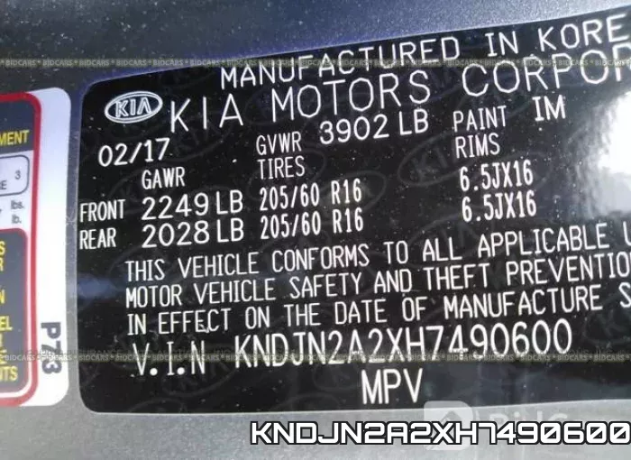 KNDJN2A2XH7490600 фото 10