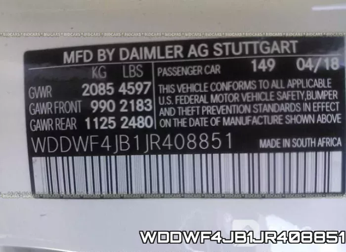 WDDWF4JB1JR408851 фото 10