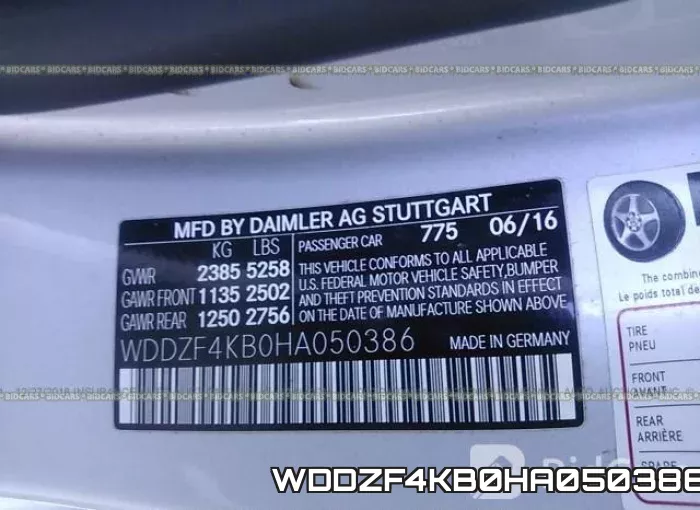 WDDZF4KB0HA050386 фото 10