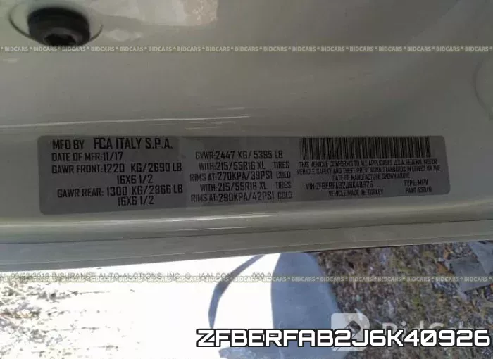 ZFBERFAB2J6K40926 фото 10