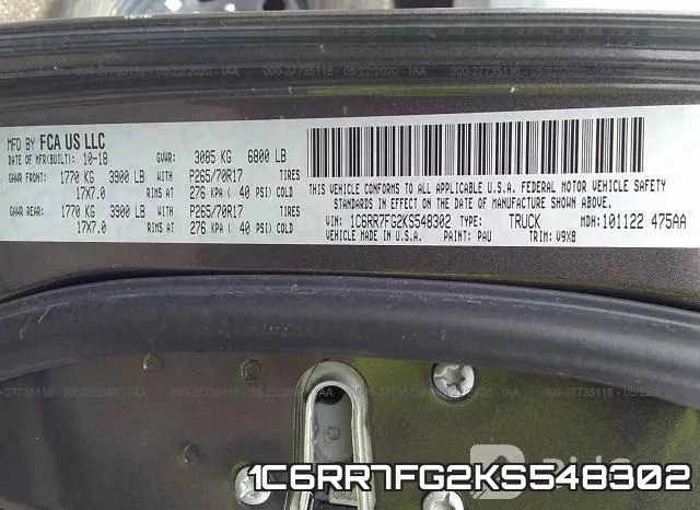 1C6RR7FG2KS548302 фото 9