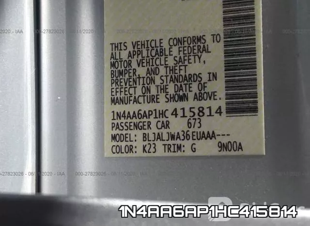 1N4AA6AP1HC415814 фото 10