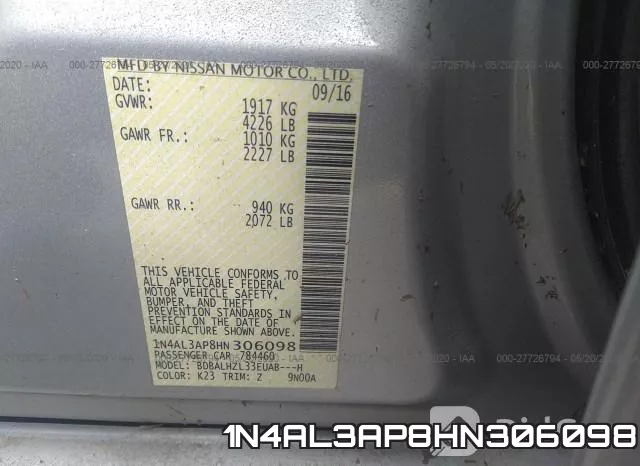 1N4AL3AP8HN306098 фото 10