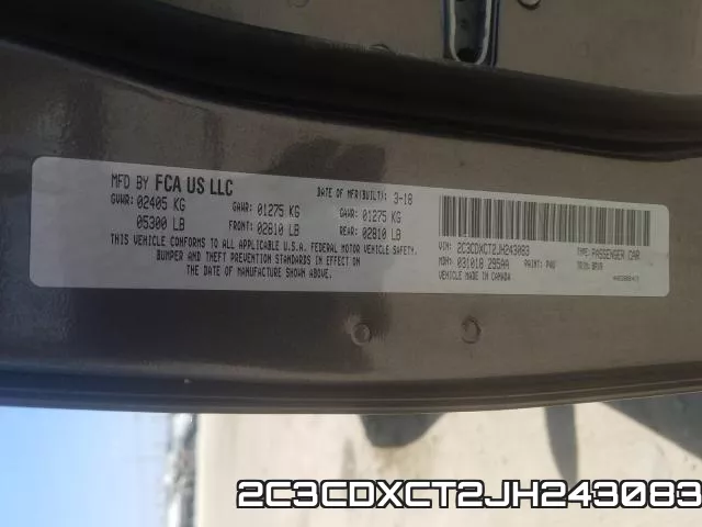 2C3CDXCT2JH243083 фото 2