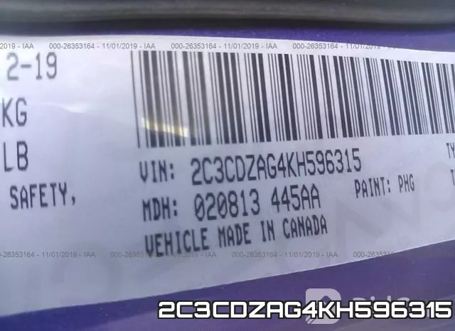2C3CDZAG4KH596315 фото 10