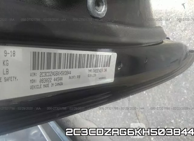 2C3CDZAG6KH503844 фото 10