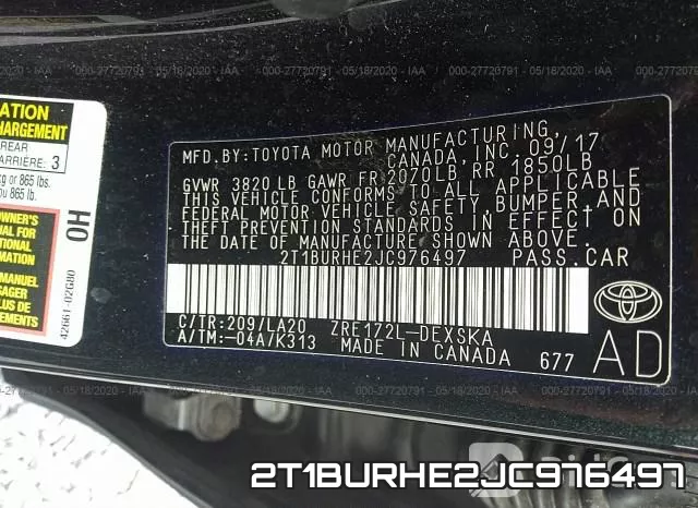 2T1BURHE2JC976497 фото 10