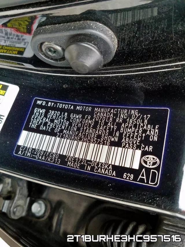 2T1BURHE3HC957516 фото 2