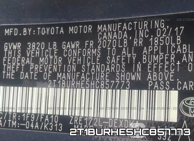 2T1BURHE5HC857773 фото 10