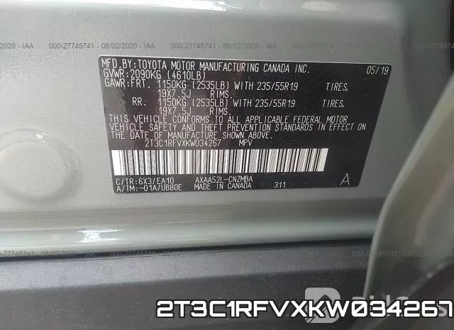 2T3C1RFVXKW034267 фото 10