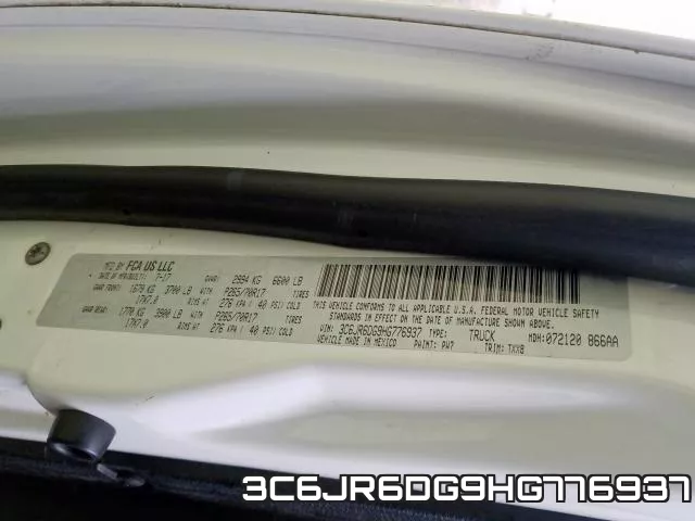 3C6JR6DG9HG776937 фото 2