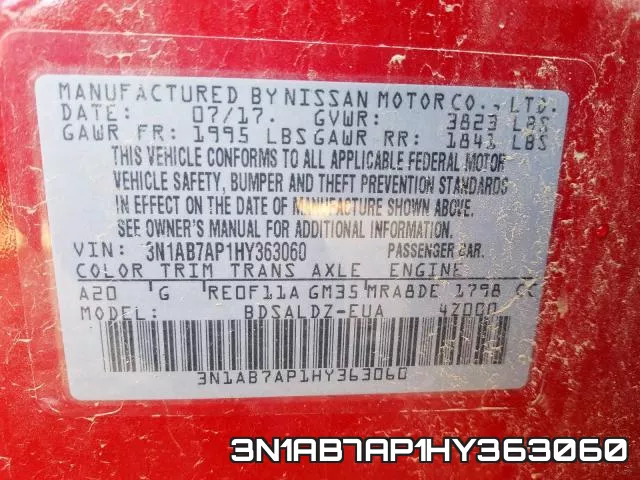 3N1AB7AP1HY363060 фото 2