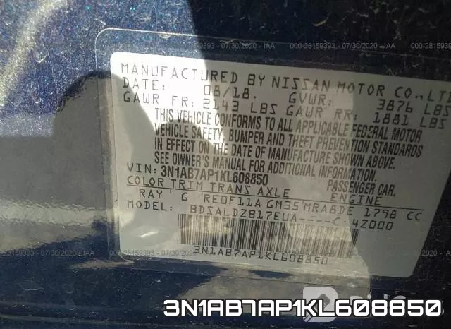 3N1AB7AP1KL608850 фото 10