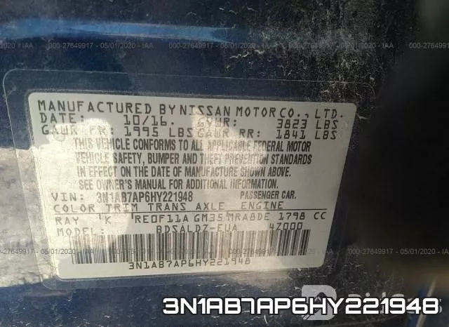 3N1AB7AP6HY221948 фото 10