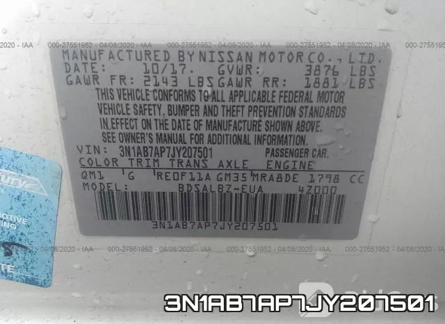 3N1AB7AP7JY207501 фото 10