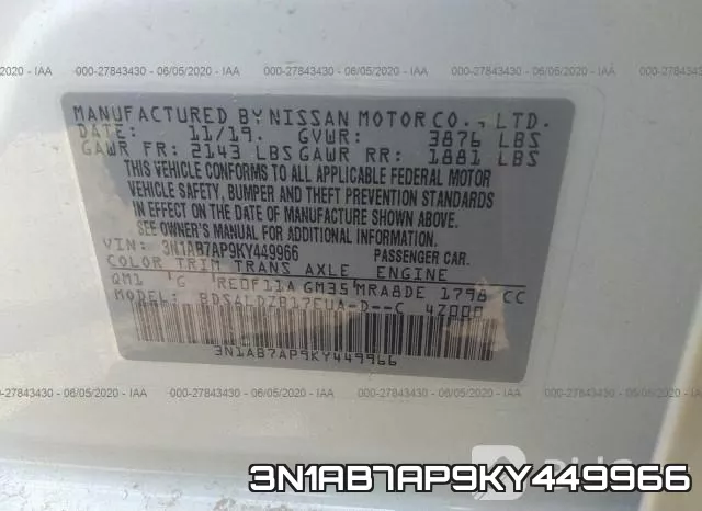 3N1AB7AP9KY449966 фото 10