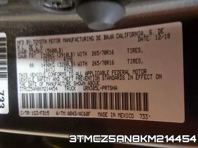 3TMCZ5AN8KM214454 фото 2